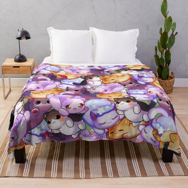 Aphmau Meow Plushies Anime Cats Throw Blanket