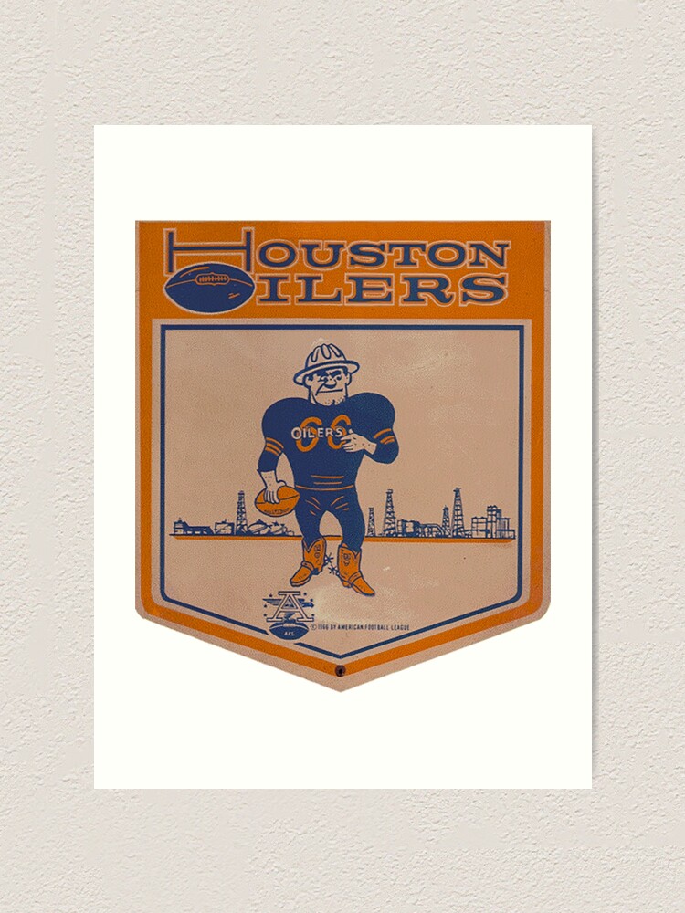 HOUSTON OILERS Jersey Photo Picture Football Art ANY Name & 