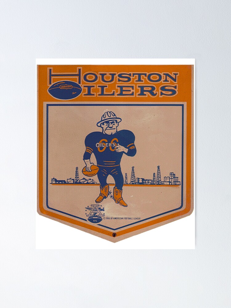 Retro Houston Oilers Defunct Mascot - Houston Oilers - Posters and