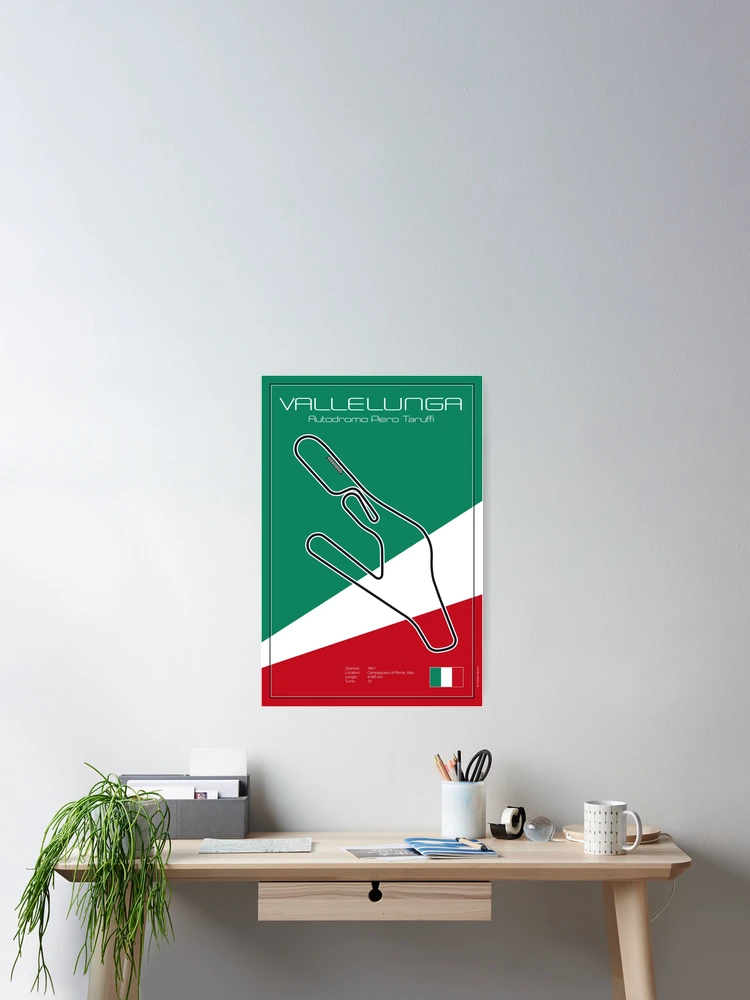 Thumbnail 2 of 3, Poster, Vallelunga Racetrack  designed and sold by Theodor Decker.