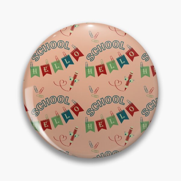 Item preview, Seamless pattern hello school typography on a pink background designed and sold by CutieBlue.