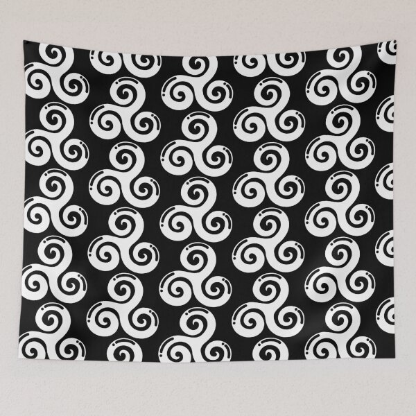 Item preview, black and white triskel designed and sold by grafikestelle.