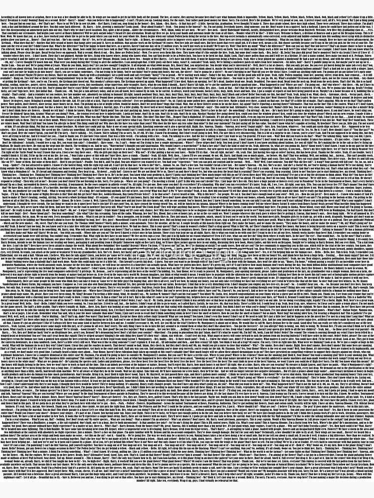 the bee movie script