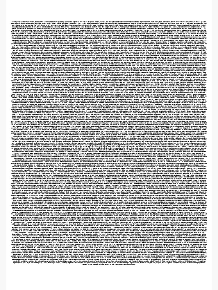 bee movie script with names