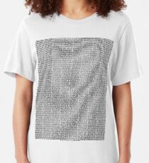 Bee Movie Script (Updated: Check Description For Details) Slim Fit T-Shirt