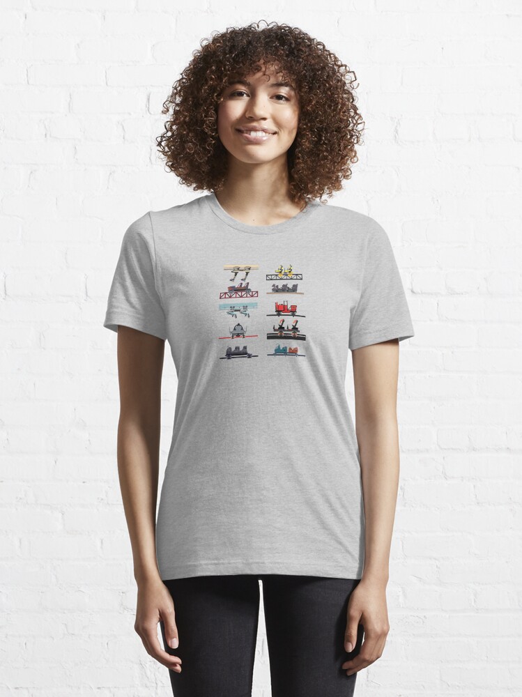 Alternate view of Alton Towers Staffordshire Theme Park Coaster Cars Essential T-Shirt
