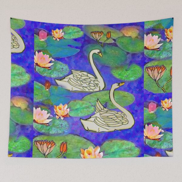 Item preview, espdzines swans amongst the lilies designed and sold by EspDzines.