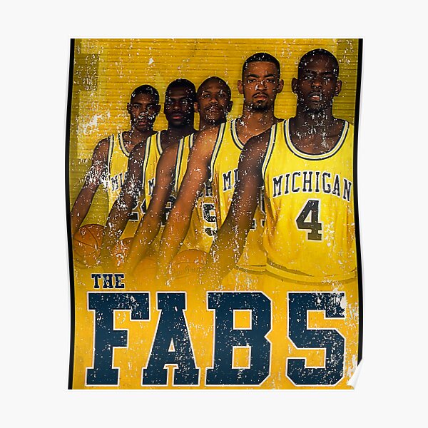 Fab Five 5 Michigan Wolverines Art Photo Print. Chris Webber -  Hong  Kong