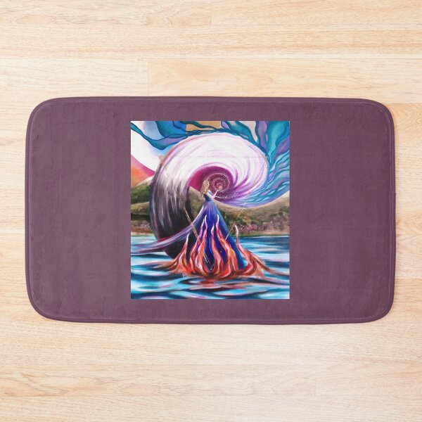 Item preview, Soft mystical woman, shakti power, gold spiral with fire and water, moon and sun inside the woman alchemist designed and sold by univkat.
