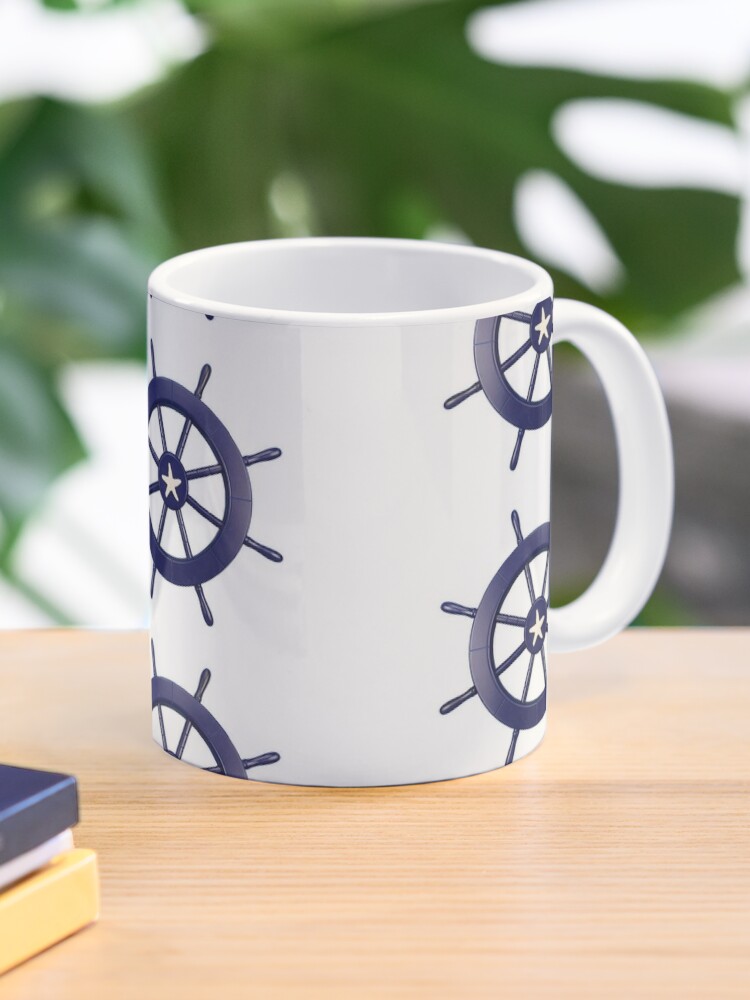 Vintage Nautical Ship Steering Wheel Helm | Coffee Mug