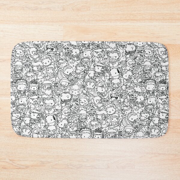 Item preview, Black and white Doodle style artists animals puns  designed and sold by SPIRIMAL.