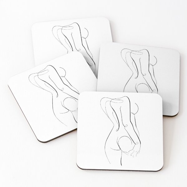 Item preview, One line art nude woman designed and sold by Almusawwir.