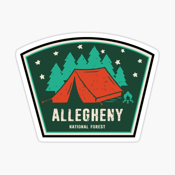 "Allegheny National Forest Camping" Sticker for Sale by esskay Redbubble