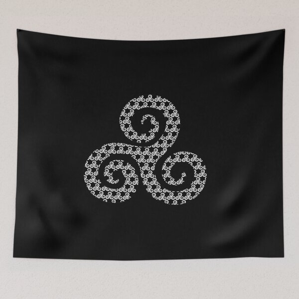 Item preview, black and white triskel designed and sold by grafikestelle.