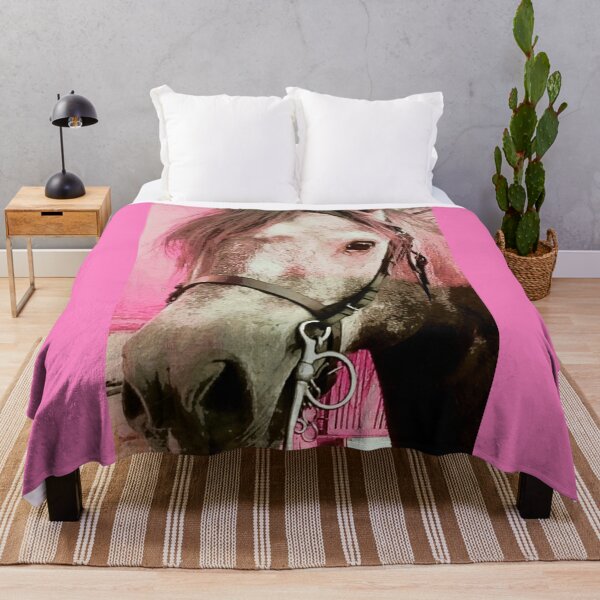 Item preview, Horse portrait in pink designed and sold by horseaddicted.