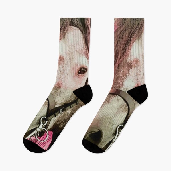 Artikelvorschau, Pferdeportrait in Rosa entworfen und verkauft von horseaddicted.