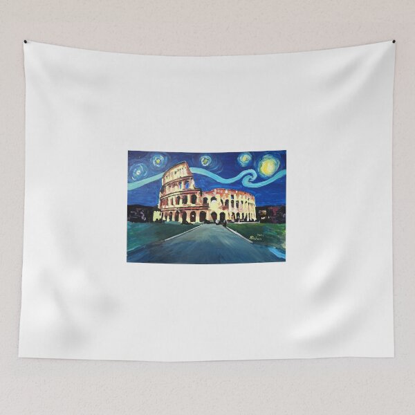 Item preview, Starry Night over Colloseum in Rome Italy with Van Gogh Inspirations designed and sold by artshop77.