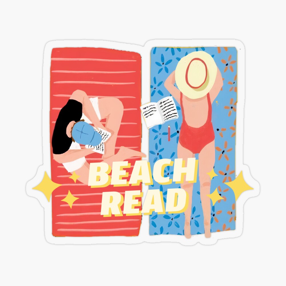 Beach Read Book Illustration Emily Henry Sticker for Sale by heyvisuals