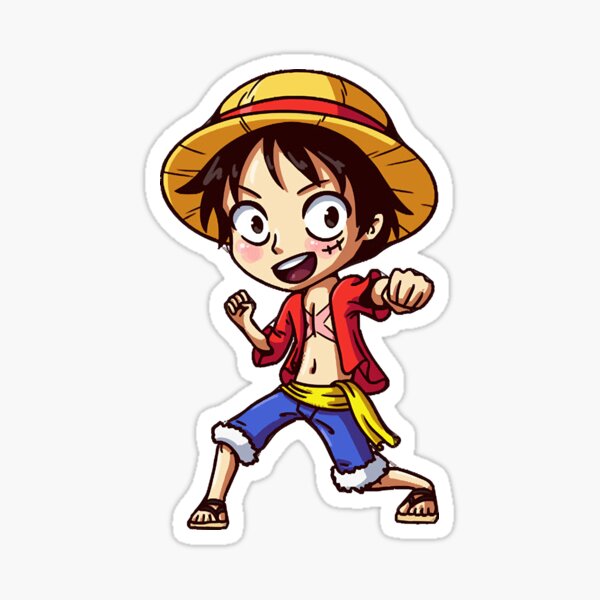 Sticker Chibi Luffy Redbubble