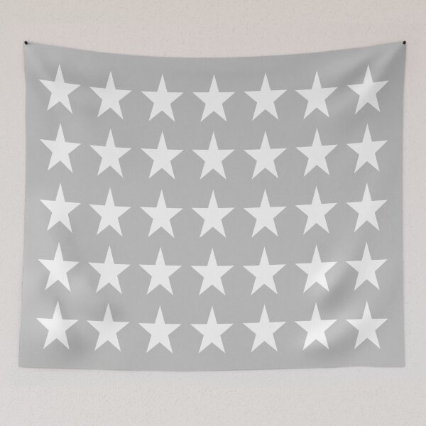 Item preview, Medium WHITE and SILVER GREY STARS  designed and sold by RachelMacht.