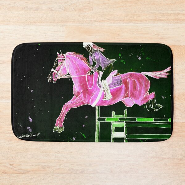 Item preview, Magenta show jumping illustration designed and sold by horseaddicted.
