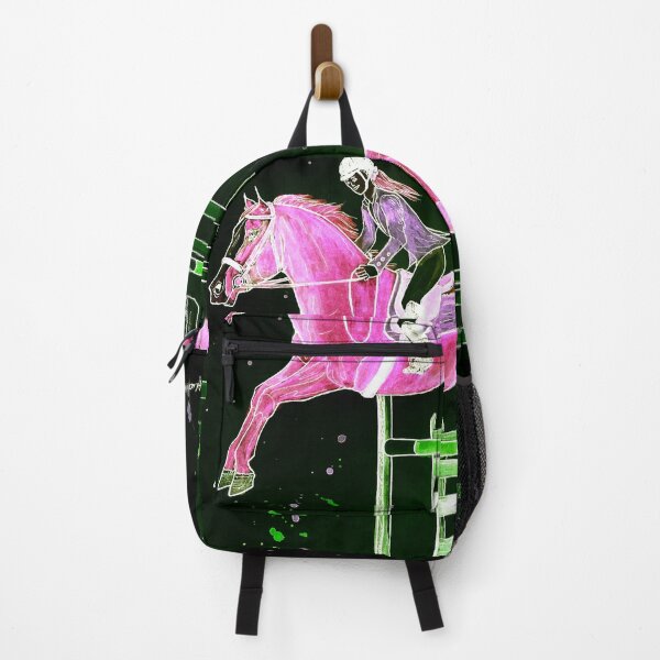 Item preview, Magenta show jumping illustration designed and sold by horseaddicted.