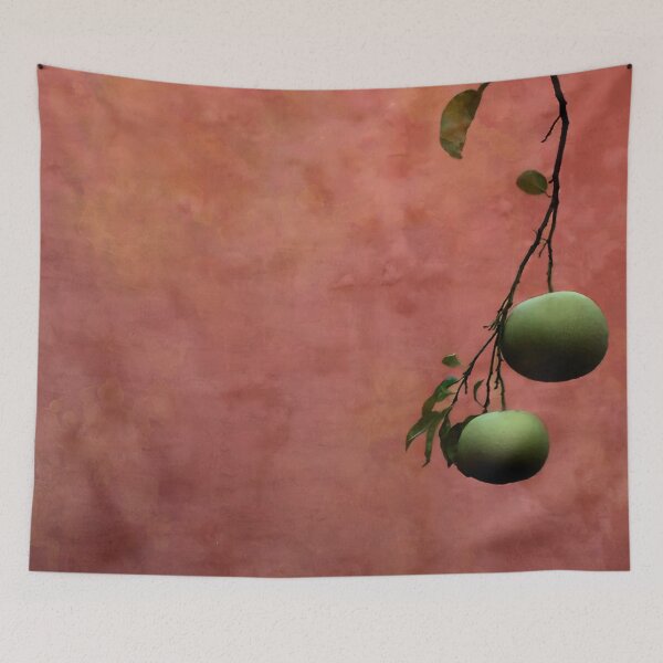 Item preview, Stylish Little Green Apples In Front Of A Terracotta Moroccan Wall designed and sold by IZiets.