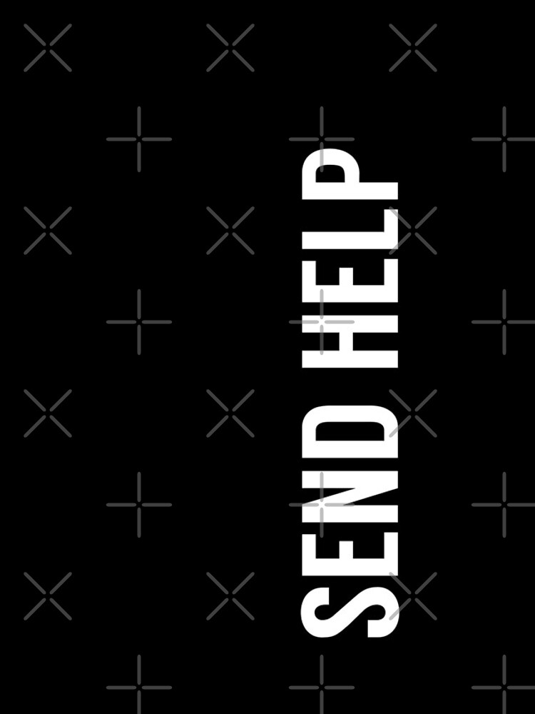Thumbnail 4 of 4, iPhone Case, Send Help Typography designed and sold by tinyteacups.