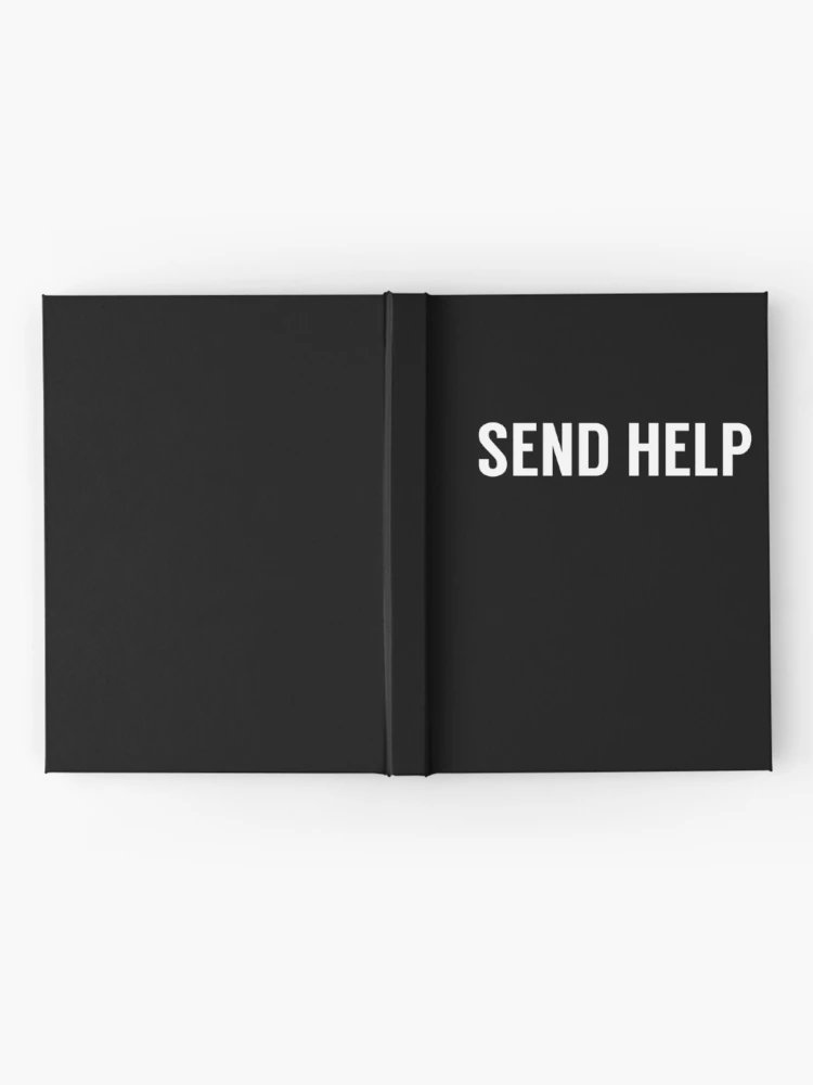 Thumbnail 2 of 3, Journal, Send Help Typography designed and sold by tinyteacups.