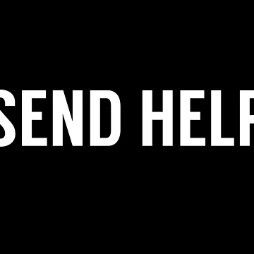 Artwork thumbnail, Send Help Typography by tinyteacups