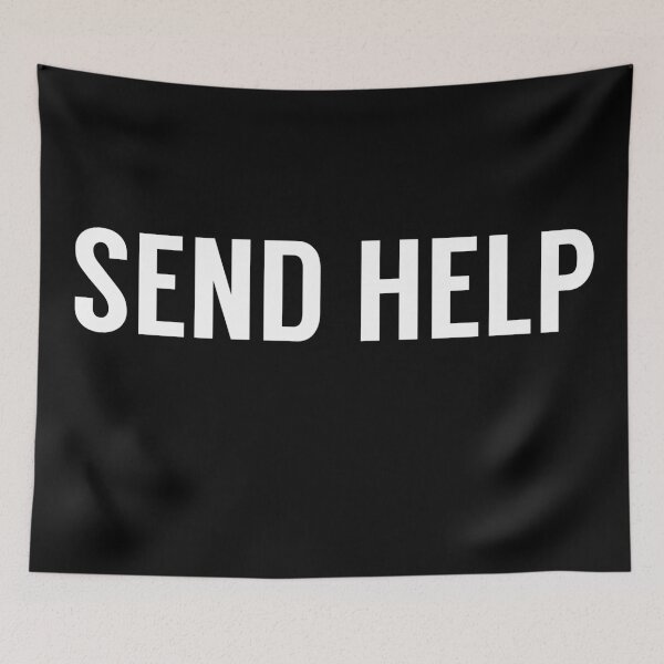 Item preview, Send Help Typography designed and sold by tinyteacups.