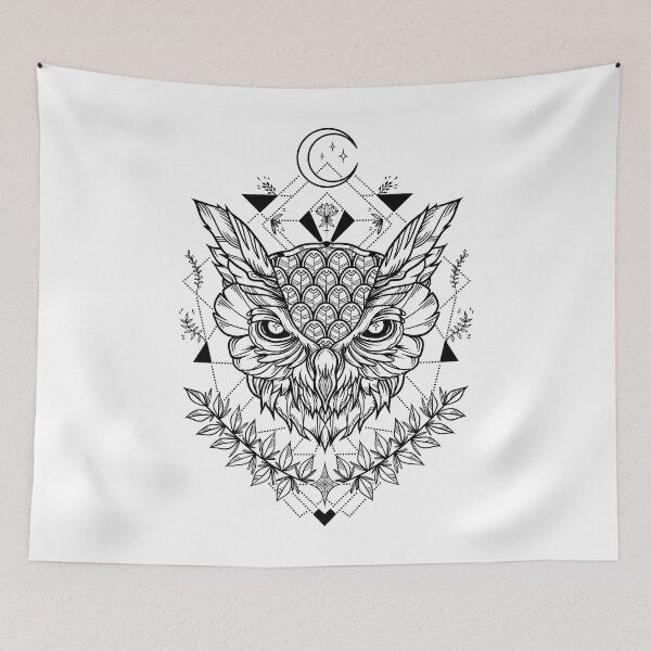 Item preview, Owl In The Dark (Black) designed and sold by SoulArtLove.