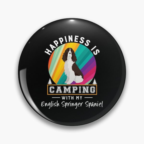 Item preview, Camping T Shirt English Springer Spaniel Camping Hiking Outdoors Enthusiast Camper Campfire Gifts Tee designed and sold by soapeselvi.