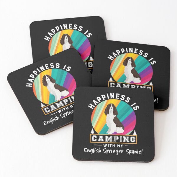 Item preview, Camping T Shirt English Springer Spaniel Camping Hiking Outdoors Enthusiast Camper Campfire Gifts Tee designed and sold by soapeselvi.