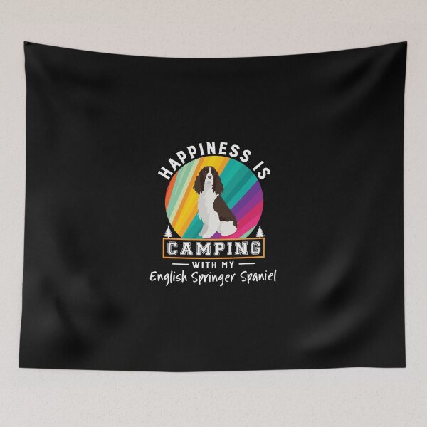 Item preview, Camping T Shirt English Springer Spaniel Camping Hiking Outdoors Enthusiast Camper Campfire Gifts Tee designed and sold by soapeselvi.