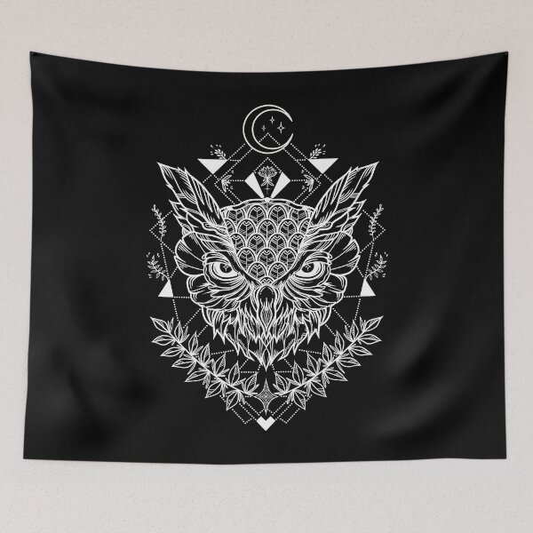 Item preview, Owl In The Dark (White) designed and sold by SoulArtLove.