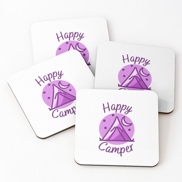 Item preview, Happy Camper purple monochrome designed and sold by birdsofthePNW.