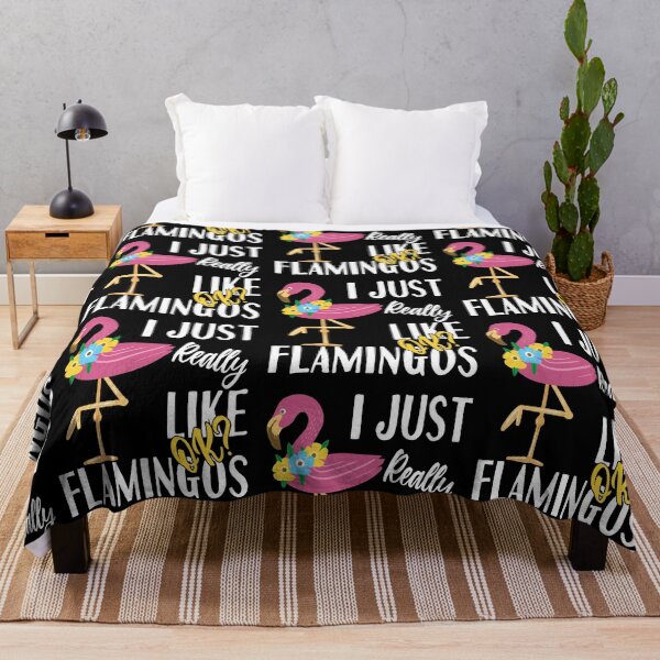 Item preview, I Just Really Like Flamingos Ok? designed and sold by AnveeBubbles.