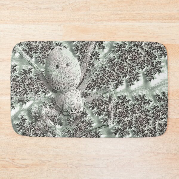 Item preview, Huntsman Spider & Mandelbrot Set Fractal Art Web in Mint Green  designed and sold by Karen McFarland.