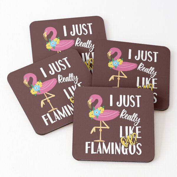 Item preview, I Just Really Like Flamingos Ok? designed and sold by AnveeBubbles.