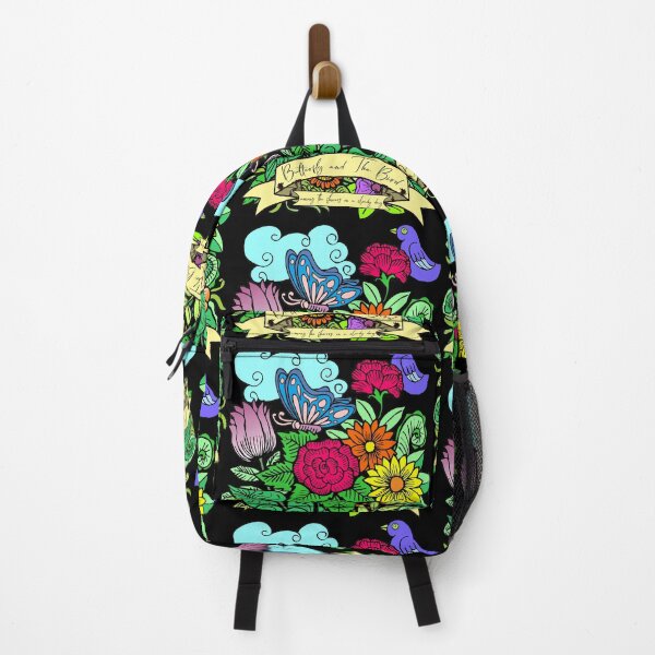 Item preview, Butterfly and Bird among the flowers on a cloudy day coloured drawing designed and sold by 133DandC.