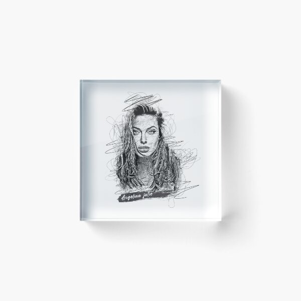 Item preview, Angelina Jolie Abstract Sketch Art, Angelina Jolie Sketch Design, Angelina Jolie designed and sold by graphic-genie.