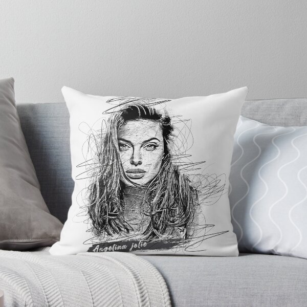 Item preview, Angelina Jolie Abstract Sketch Art, Angelina Jolie Sketch Design, Angelina Jolie designed and sold by graphic-genie.