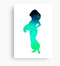 Princess Inspired Silhouette Canvas Print