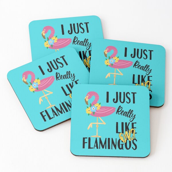 Item preview, I Just Really Like Flamingos Ok? designed and sold by AnveeBubbles.