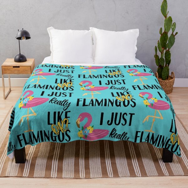 Item preview, I Just Really Like Flamingos Ok? designed and sold by AnveeBubbles.
