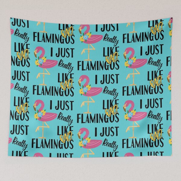 Item preview, I Just Really Like Flamingos Ok? designed and sold by AnveeBubbles.