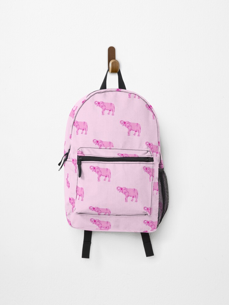 Preppy pink elephant with star eye | Backpack