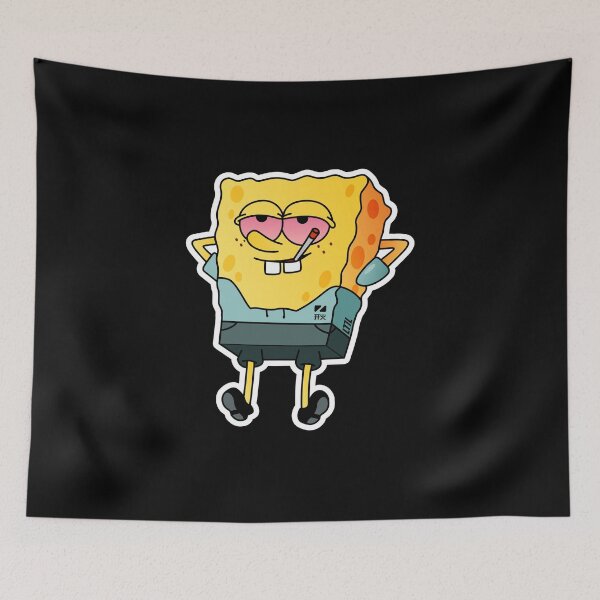 Item preview, SpongeBob smokes and relaxes designed and sold by GodouGoda.