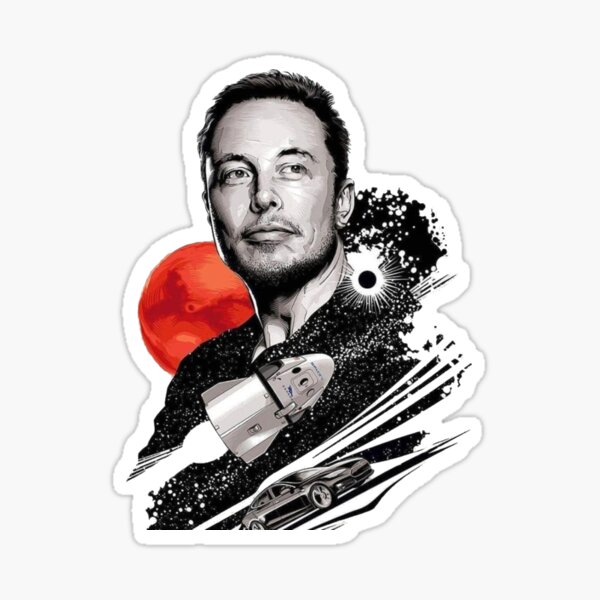 Elon Musk - Emperor of mars Sticker